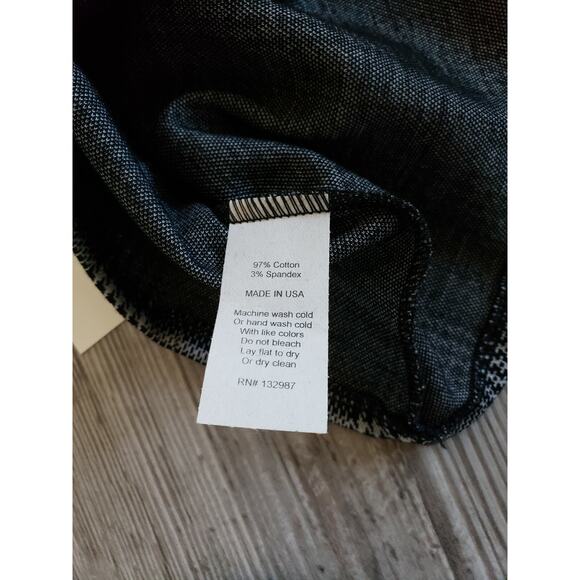 Noblu Black Plaid Dress Cotton & Spandex Sleeveles Size M Floral Lace - Picture 5 of 6